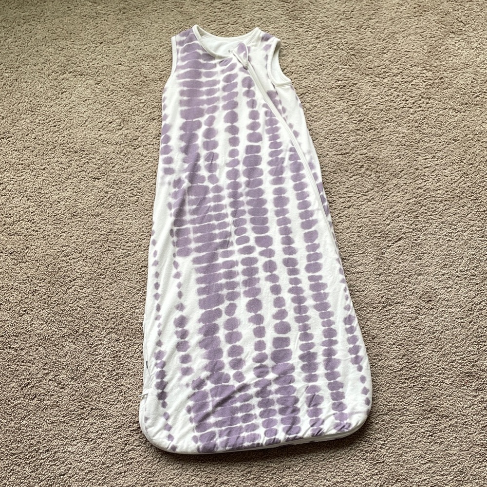 Kyte BABY 1.0tog Taro Riptide White & Purple Tie-Dye Sleep Sack Bamboo Infant